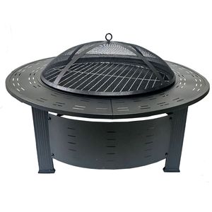 Braciere Rotondo con Griglia per Carbonella Senza Fumo, Set Completo per Tè, Barbecue, Cucina, Casa, Cortile, Riscaldamento Esterno - Product Image 1