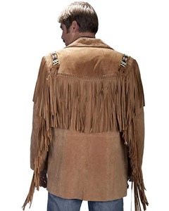 Chaqueta de Cuero de Gamuza Vintage para Hombre, Estilo Vaquero del Oeste, Estilo Montaña - Product Image 2