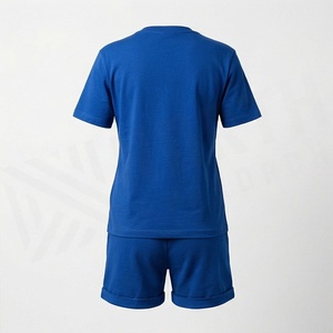 Conjunto de 2 Piezas de Alta Calidad para Mujer, Estilo Formal, Sólido, por Encima de la Rodilla, Camiseta de Manga Corta y Pantalones Cortos - Product Image 2