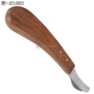 Couteau à sabots LIPUMA EDGELINE, lame en acier inoxydable, manche en bois, 20 cm, professionnel, pour soins des sabots équins, vétérinaire - Product Image 5