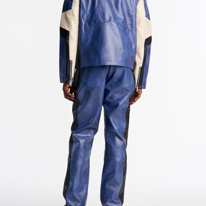 Nouveaux pantalons en cuir décontractés pour hommes, automne-hiver, haute qualité, vente en gros, mode, imperméables et écologiques, respirants - Product Image 2