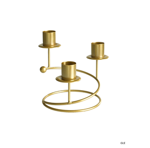 Support à bougies décoratif en laiton artisanal à 3 bras, design moderne, pour Pâques, élégant objet artisanal - Product Image 5