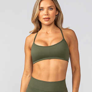 Ropa Deportiva para Mujer, Color Sólido, Ropa de Gimnasio, Ropa Deportiva Elegante, Transpirable, Cómoda, Informal, para Fitness, Yoga, Sujetador Deportivo - Product Image 1