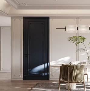 Puerta Moderna de PVC con Acabado en Madera MDF, Tamaño y Color Personalizados, para Uso Interior en Apartamentos, Dormitorios, Salas de Estar y Proyectos Comerciales - Product Image 4