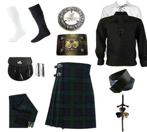 Ensemble de kilt écossais avec accessoires à prix très bas, haute qualité, nouveau style, kilt utilitaire en tartan Wallace avec accessoires - Product Image 6