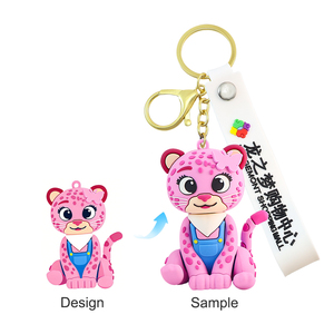 Porte-clés en PVC personnalisés 2D et 3D, amusants, en forme de dessins animés, porte-clés en caoutchouc souple avec figurines d'anime, 15 ans d'expérience en usine - Product Image 1