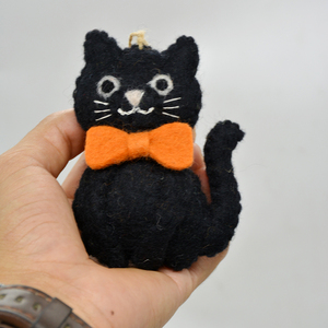 Handmade <b>Felt</b> Halloween Ornaments Set Bat Witch Cauldron Haunted House Cat Spider Decorations for Party Home Decor - Product Image 5