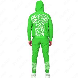 Chándales Unisex con capucha elegantes de 2 piezas transpirables de secado rápido chándal de poliéster con estampado de conteo de cremallera completa cómodo personalizado - Product Image 3