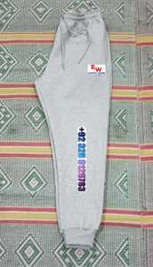 Pantalon de jogging personnalisé OEM/ODM pour homme, avec logo brodé grand format, style hip-hop, en molleton élasthanne/coton, streetwear décontracté et élastique - Product Image 3