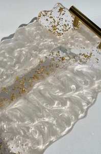 Resin <b>Tray</b> Decor with <b>Small</b> Resin Pieces Elegant Decorative Serving and Organizer <b>Tray</b> For Home Kitchen And Dining From India - Product Image 5