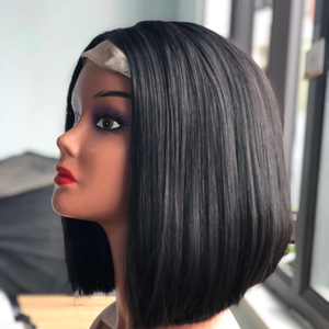 Wholesale Natural Black Vietnamese Remy Hair 6X6 Silky Straight for Lace Light Brown for Lace Front <b>Bob</b> <b>Wig</b> Natural Hairline - Product Image 1