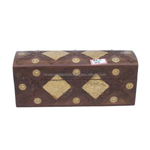 Organizador de almacenamiento de joyas de madera con clase de alta calidad con incrustaciones de latón hechas a mano a precios asequibles de proveedores - Product Image 4