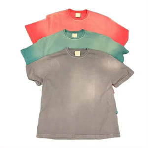 Best Sale Men's <b>Distressed</b> Embroidered Knitted T-Shirts 100% Cotton Breathable Soft Comfort Eco-Friendly Summer <b>Top</b> Quality - Product Image 6