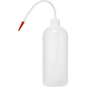 Botellas de Vidrio para Lavado LABYCARE (Nuevo Tipo) - Diseño Cilíndrico Resistente para Dispensación Controlada y a Prueba de Fugas de Líquidos de Laboratorio - Product Image 5