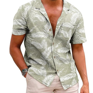 Camisa Hawaiana Casual de Manga Corta para Hombre, con Botones, Ecológica, de Secado Rápido, Spandex/Poliéster, para Playa y Verano - Product Image 2