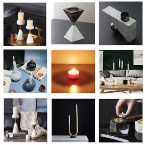 Candelabro de mármol de cristal sólido, soporte de vela Personal para casa, Hotel y restaurantes - Product Image 6