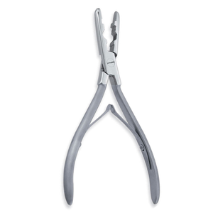 Pince professionnelle en acier inoxydable argenté pour extensions de cheveux avec dents, outils pour extensions capillaires à vendre - Product Image 3