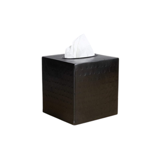 Boîte à mouchoirs en métal de forme rectangulaire argentée et dorée pour comptoir de salle de bain, décoration de table à la maison et au bureau - Product Image 2