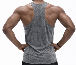 Men Sleeveless Workout <b>Stringer</b> Tank Top Gym Fashionable Casual Style Quick Dry Breathable 100% Cotton Muscle Fit Sports <b>Vest</b> - Product Image 2