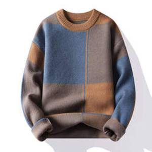 Cardigan long en tricot surdimensionné unisexe personnalisé, motif quadrillé, pull à manches longues doux pour hommes et femmes - Product Image 2