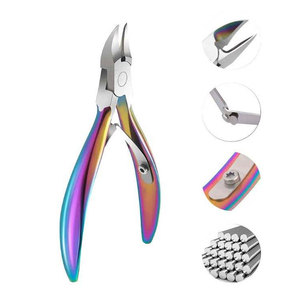 Coupe-ongles incarnés à double ressort, revêtement couleur arc-en-ciel, avec poignées confortables pour ongles épais - Product Image 2