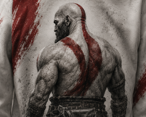 Sinewy Sports God of War Legacy Kratos Premium Warrior Windproof Printed Lightweight Winter Tracksuit Collection Edition - Product Image 3