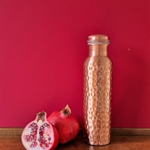<b>Copper</b> <b>Drinking</b> <b>Bottle</b> With Durable Metal Body And Portable Form For Daily Hydration During Work School Fitness And Journeys - Product Image 6