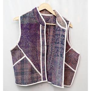 Handmade Vintage Kantha Quilted Floral Printed 100% Cotton Breathable <b>Spring</b> Summer Autumn Winter <b>Women</b> Boho Button Jacket - Product Image 3