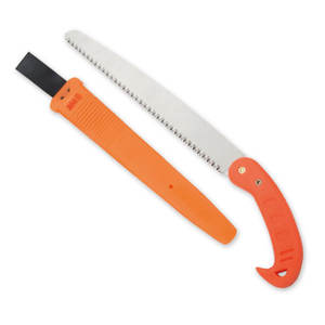 Scie à élaguer droite SONO J300 pour jardin et agriculture, manche en plastique, lame fixe 300 mm, 20 TPI, rouge - Product Image 1