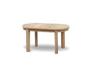 Mesa de Comedor Ovalada de Madera de Teca Sólida, Acabado Natural para Interiores y Exteriores, Mesa de Madera Moderna y Minimalista, Muebles Hechos a Mano - Product Image 5
