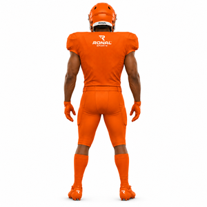 Conjunto de Uniforme de Fútbol Americano para Hombre RONAL, Jersey Ajustado Naranja y Pantalones, Absorbe la Humedad, para Todas las Temporadas, Ropa de Equipo - Product Image 2