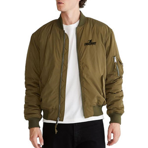 Chaqueta Bomber Clásica Informal para Hombre, Tejido Cómodo, Perfecta para el Atuendo Diario - Product Image 1
