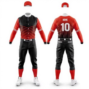 Uniforme de Béisbol Personalizado para Adultos, de la Mejor Calidad, Diseño Transpirable 2026, Sublimado, con Botones, Manga Corta, Tallas Grandes - Product Image 3