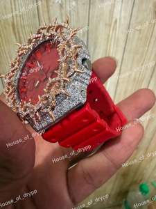 Reloj Mecánico Redondo con Correa de Goma, Diseño Personalizado de Lujo, Esfera Plateada con Diamantes Moissanite VVS, para Uso Diario Unisex - Product Image 2