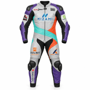 Traje de Motocicleta de Cuero Personalizado Directo de Fábrica, Resistente al Agua, con Protección CE, Equipo de Carreras de Motocicleta OEM BMS-0039 - Product Image 1