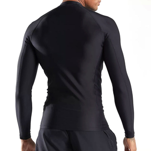 <b>For</b> Custom Logo <b>Men's</b> <b>Compression</b> MMA Rash Guard Quick Dry UPF50+ Eco-Friendly Anti-Bacterial Breathable 160g - Product Image 2