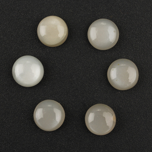 <b>Top</b> Quality Natural White Moonstone Calibrated Cabochon 10mm Round Loose Gemstone for DIY Jewelry Making Direct Factory Supplier - Product Image 1
