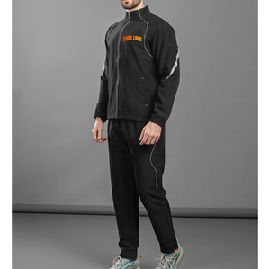 Custom Men's Black Nylon Windbreaker Tracksuit Reflective Jogging Slim Fit Premium Sportswear <b>Set</b> - Product Image 6