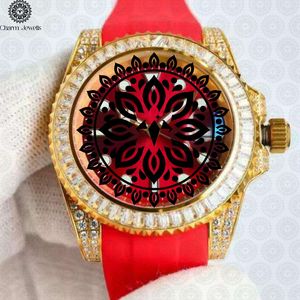 Montre mécanique en acier inoxydable Charm, boîtier de 40 mm, verre analogique, pour homme, luxe, vintage, hip-hop, mode, résistante aux chocs, 10 bars, automatique - Product Image 2