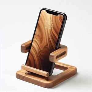 Soporte para portátil en oferta, soporte de madera para teléfono móvil, soporte de madera para tableta, soporte de escritorio para teléfono. - Product Image 2