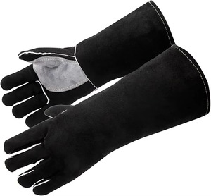 Gants de soudeur résistants à la chaleur et au feu, de haute qualité, en cuir de vachette, confortables, pour soudage TIG - Product Image 4