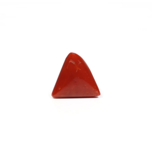 Handcrafted 8.1 Ct Oval Cabochon Synthetic Red Coral Loose Gemstone for Jewelry - Product Image 2