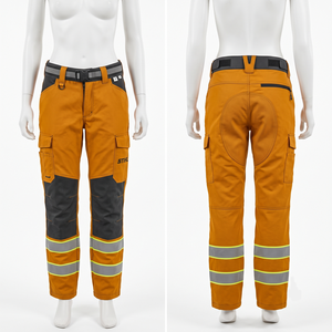 Men and Womens Industrial <b>Work</b> <b>Pant</b> GSM Poly Cotton Twill grey Reflective Utility <b>Cargo</b> <b>Pant</b> Reinforced Knee Custom Logo Print - Product Image 5