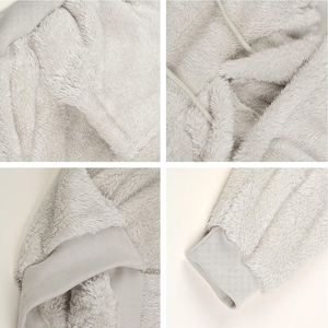 Sudadera con Capucha de Forro Polar Sherpa para Hombre, Sudadera con Capucha Acogedora de Felpa, Manga Larga, Informal, para Otoño e Invierno - Product Image 4