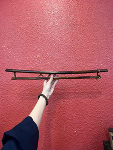 Porte-obi en bambou fumé fait main pour kimono, tapisserie en tissu et décoration intérieure japonaise - Product Image 6