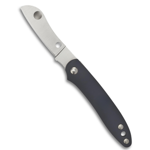 Couteaux pliants gris foncé avec lame incurvée en acier inoxydable, surface de préhension lisse et utilisation quotidienne compacte et portable - Product Image 3