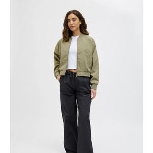 Women's Bomber Canvas Jacket Custom Logo Casual Customize Clothing Streetwear High Quality Custom Oversized Bubble <b>Padded</b> <b>Coat</b> - Product Image 3