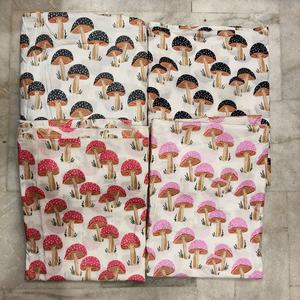 Tela de Algodón Orgánica Ecológica, Transpirable y Ligera, con Estampado de Hongos, Tema Floral, para Vestidos y Bolsos de Niñas - Product Image 4