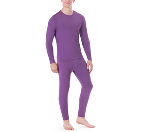 Ensemble de sous-vêtements thermiques sans couture pour homme, blanc, manches longues, compression, coton tricoté, élasthanne - Product Image 5