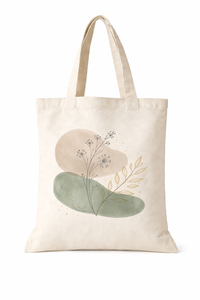 Eco Friendly Cotton <b>Canvas</b> Tote Bag With Two Colour <b>Abstract</b> <b>Print</b> Reusable Shopping Grocery Carry Bag - Product Image 4